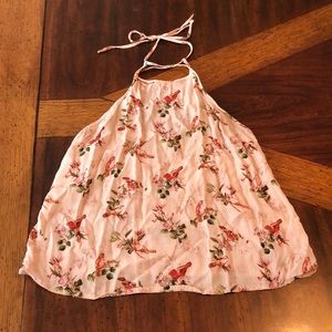Floral halter tank/blouse.